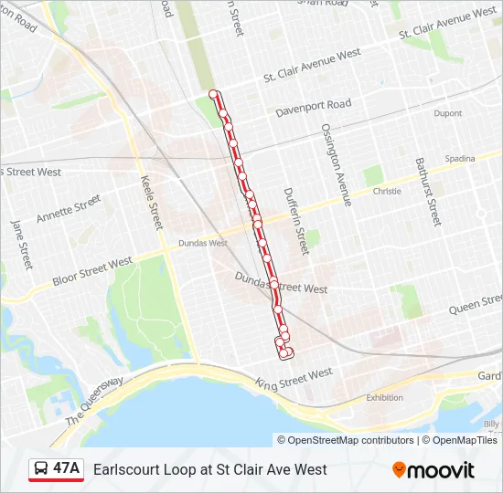 47A Bus Line Map