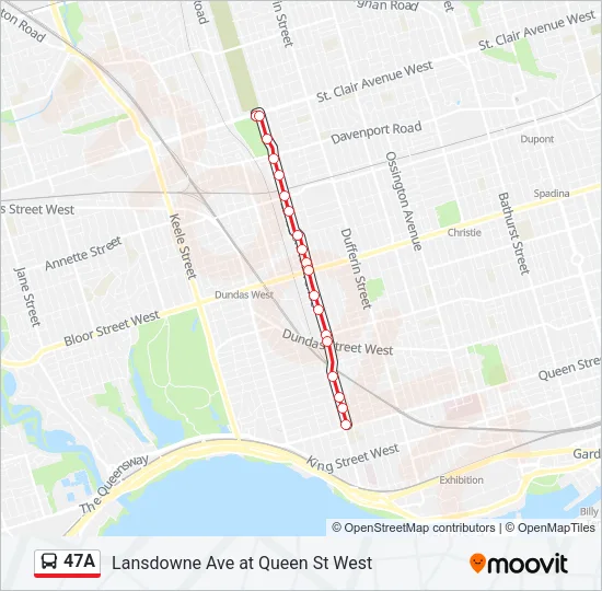 47A Bus Line Map
