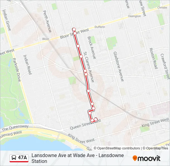 47A Bus Line Map