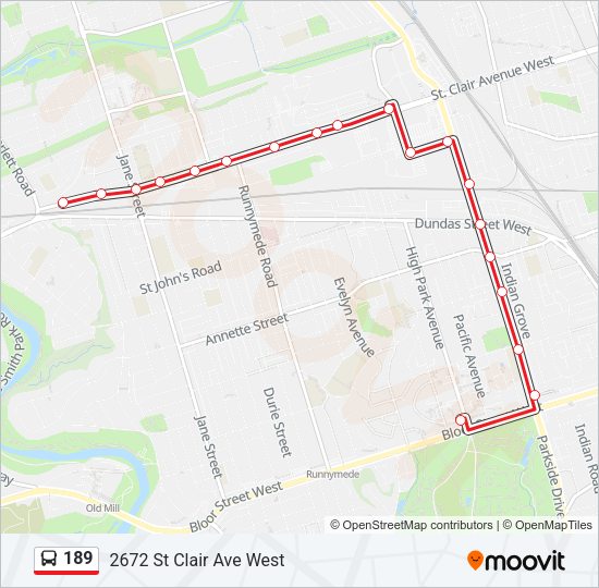 189 Bus Line Map