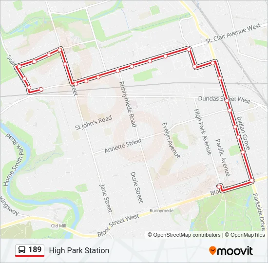 189 Bus Line Map