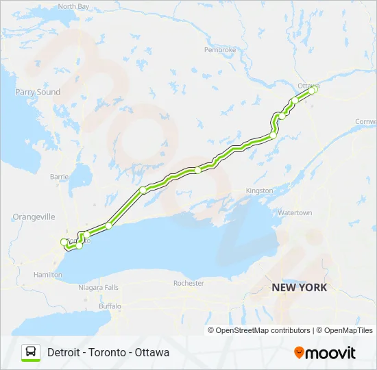 FLIXBUS 2701 Bus Line Map