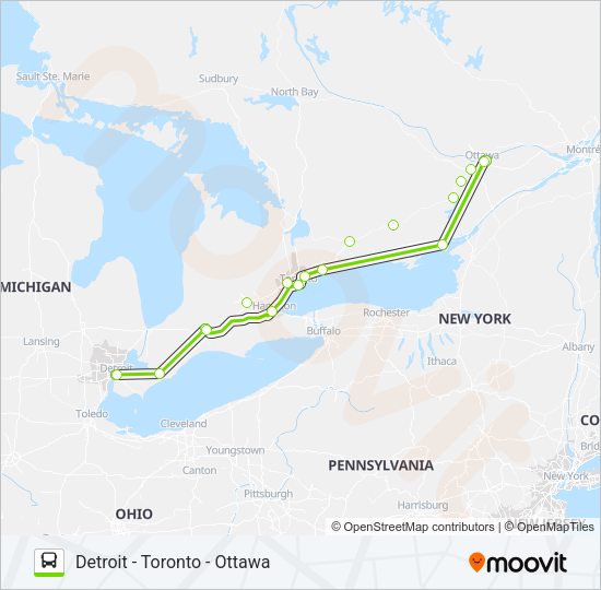 FLIXBUS 2701 Bus Line Map