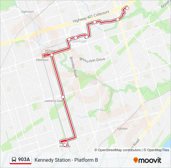 Plan de la ligne 903A de bus