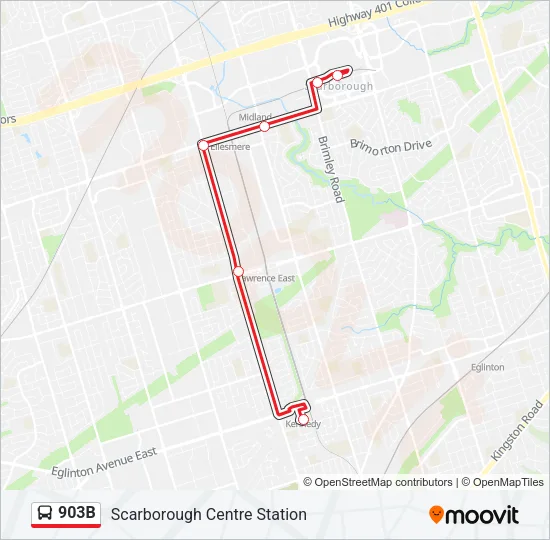 903B Bus Line Map