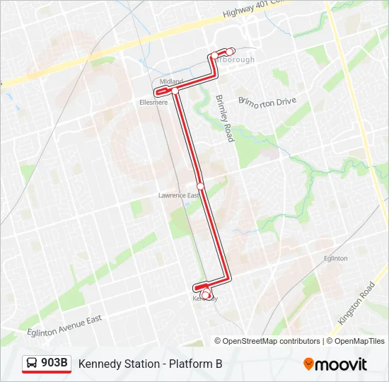 903B Bus Line Map