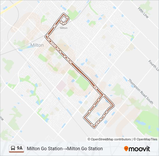 9A Bus Line Map