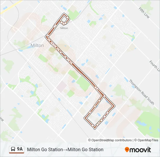 9A Bus Line Map