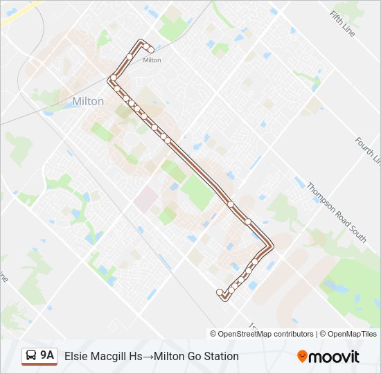 9A Bus Line Map