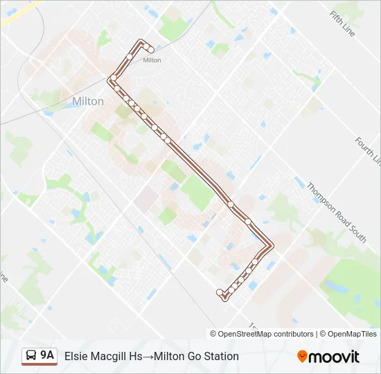 9A Bus Line Map