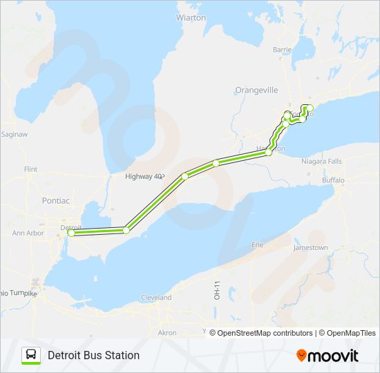 FLIXBUS N2706 Bus Line Map