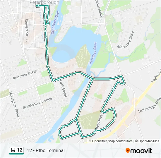 12 Bus Line Map