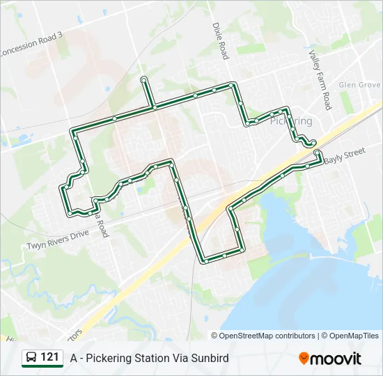121 Bus Line Map