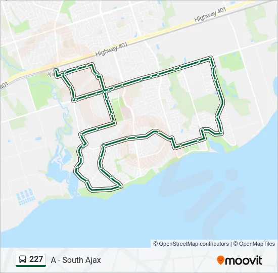 227 Bus Line Map
