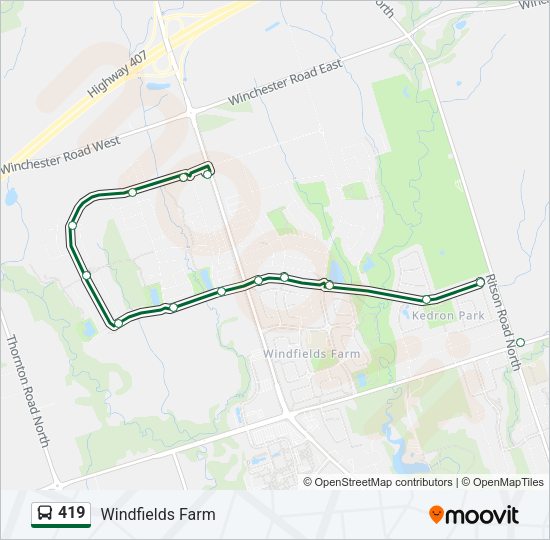 419 Bus Line Map