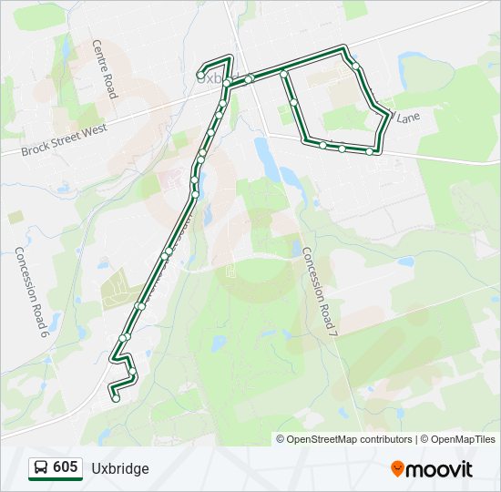 605 Bus Line Map