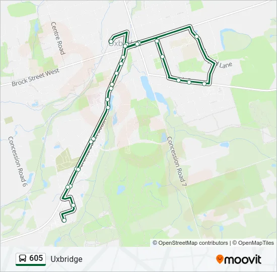 605 Bus Line Map