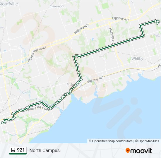 921 Bus Line Map