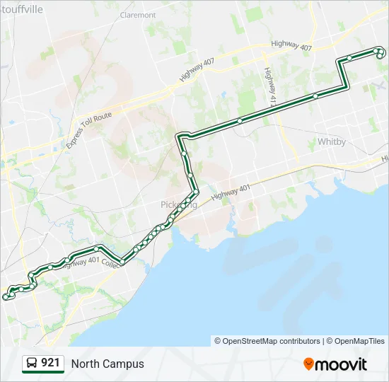 921 Bus Line Map