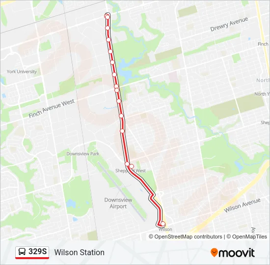 329S Bus Line Map