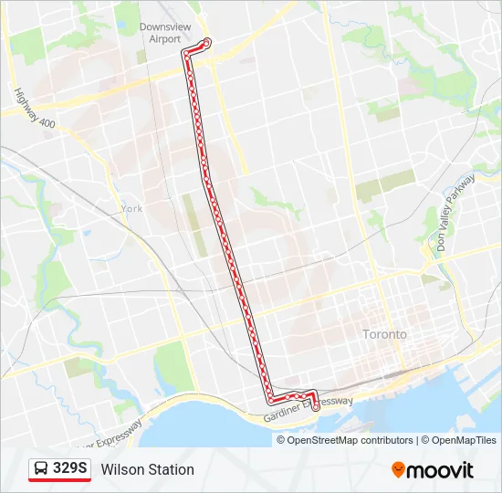329S Bus Line Map