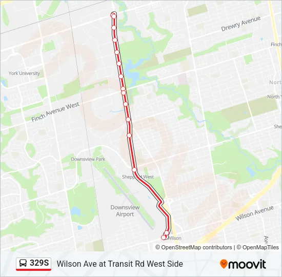 329S Bus Line Map