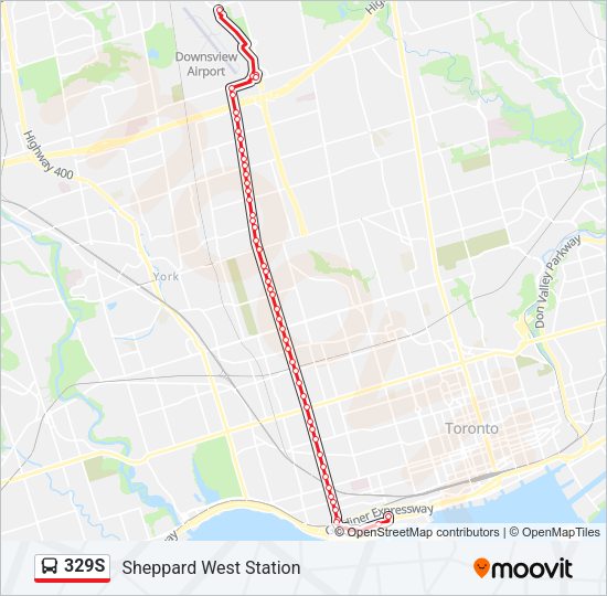 329S Bus Line Map