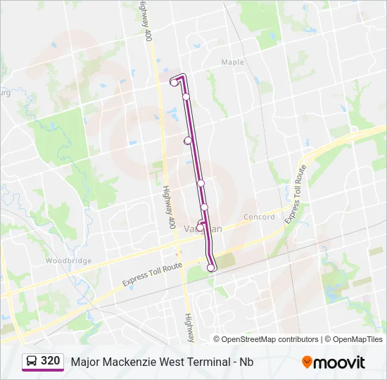 320 Bus Line Map