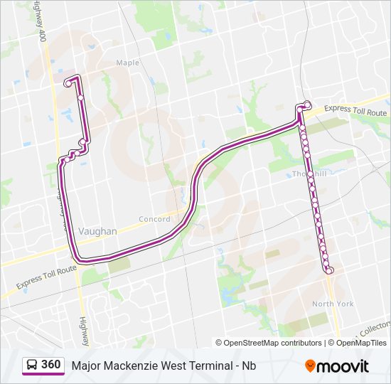 360 Bus Line Map