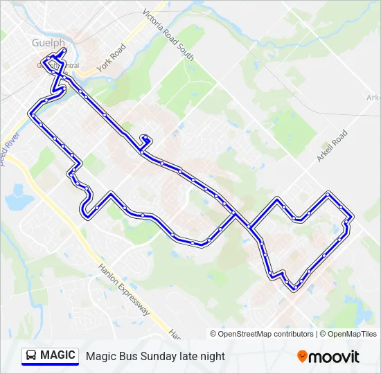 MAGIC Bus Line Map