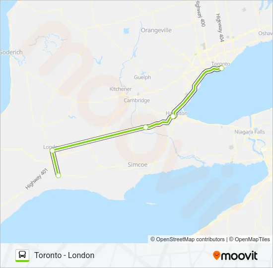 FLIXBUS 2702 Bus Line Map
