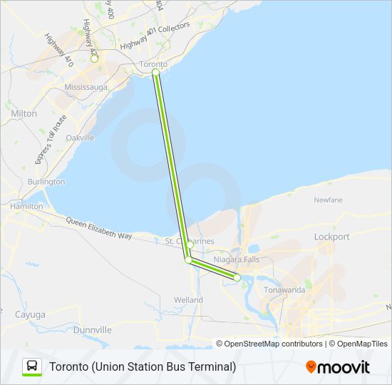FLIXBUS 2704 Bus Line Map