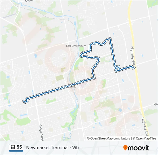 55 Bus Line Map