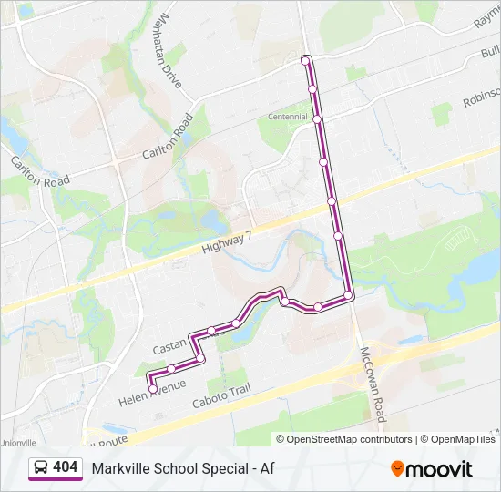 404 Bus Line Map