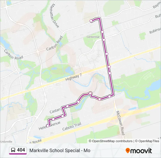 404 Bus Line Map