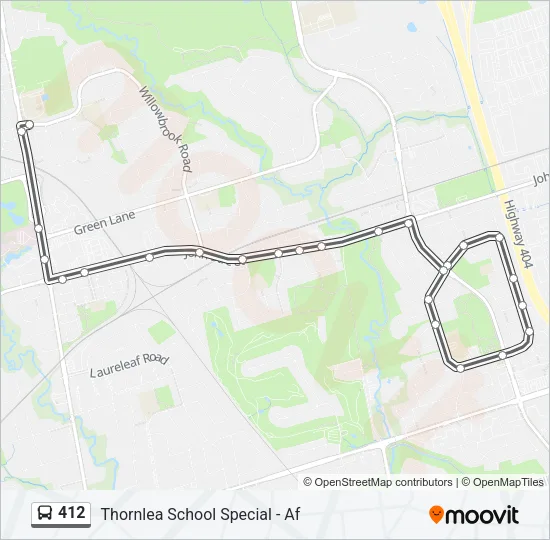 412 Bus Line Map