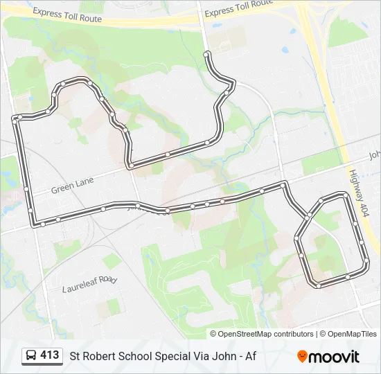 413 Bus Line Map