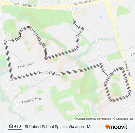 413 Bus Line Map