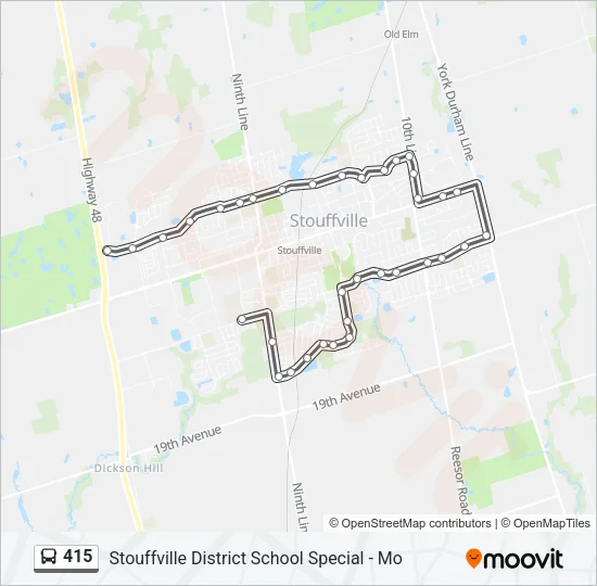415 Bus Line Map