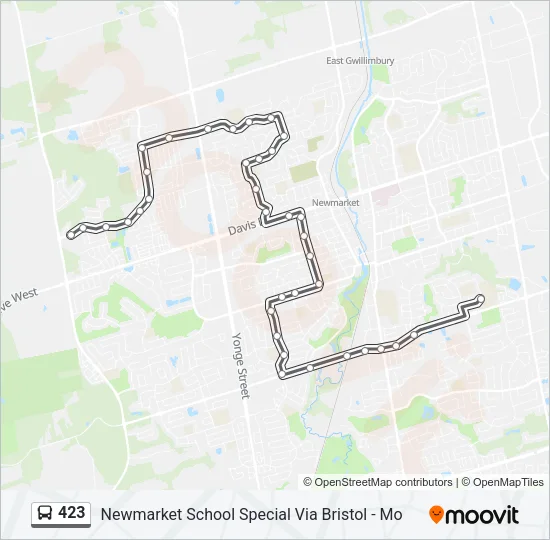 423 Bus Line Map