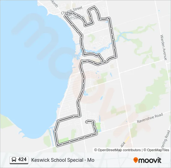 424 Bus Line Map