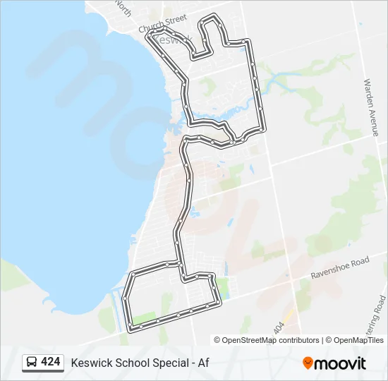 424 Bus Line Map