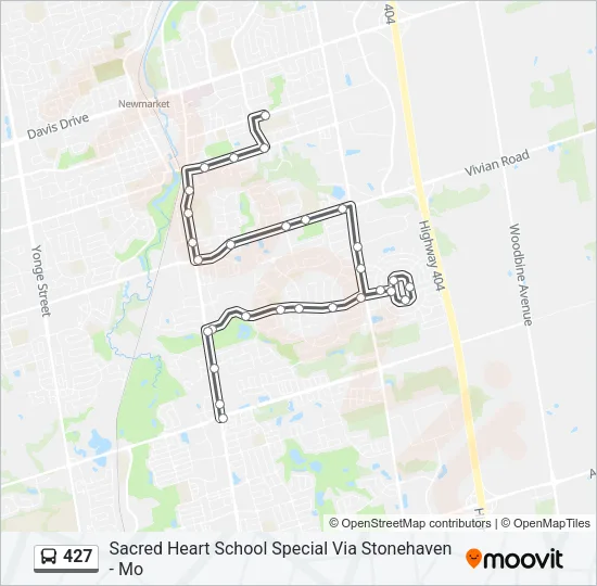 427 Bus Line Map