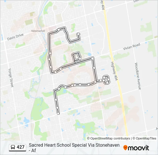 427 Bus Line Map