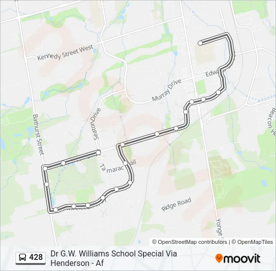 428 Bus Line Map