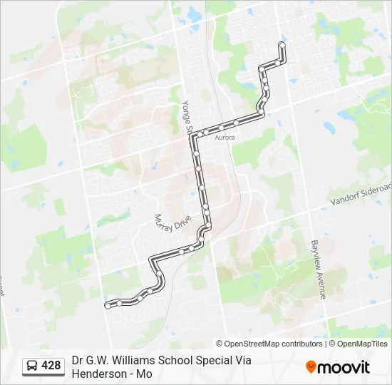 428 Bus Line Map