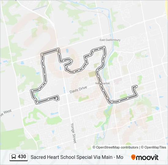 430 Bus Line Map