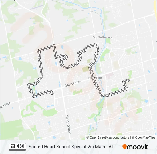 430 Bus Line Map