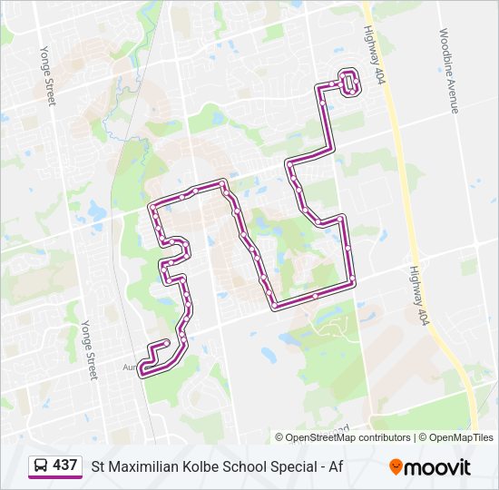 437 bus Line Map