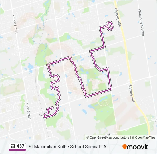 437 Bus Line Map